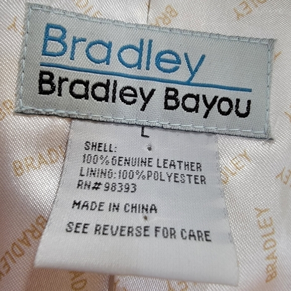 BRADLEY Bayou Cream Leather Jacket Size Large EUC - Picture 5 of 10